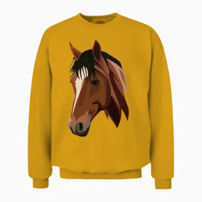 Horse Head Unisex Sweatshirt - Gold