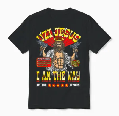 Dcc Uzi Jesus I Am the Way Character Stats Rpg Books Unisex T-Shirt - Black