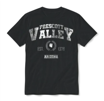 Prescott Valley Arizona Vintage Throwback Unisex T-Shirt - Black