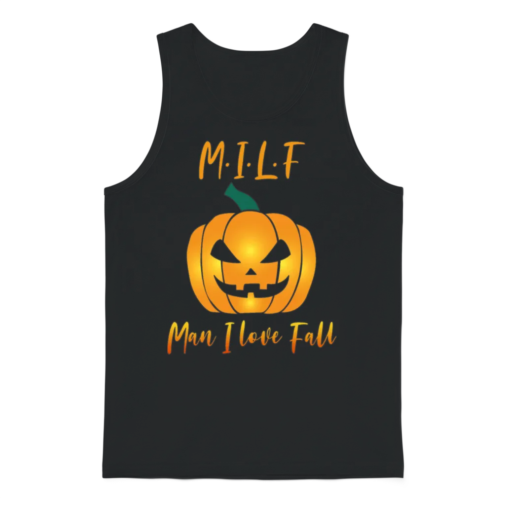 Milf Man I Love Fall Funny Unisex Tank Top - Black