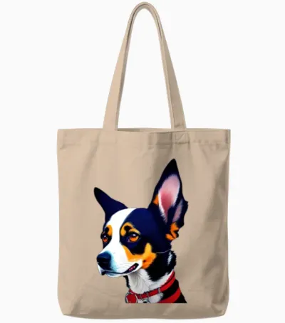 Funny Dog Tote Bags - Natural