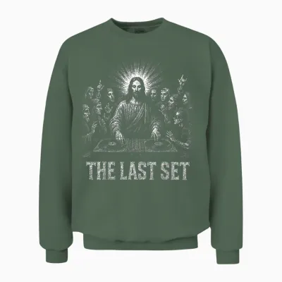 Techno House Electro Minimal Goa Psy Trance Acid Rave Dnb Unisex Sweatshirt - Military Green