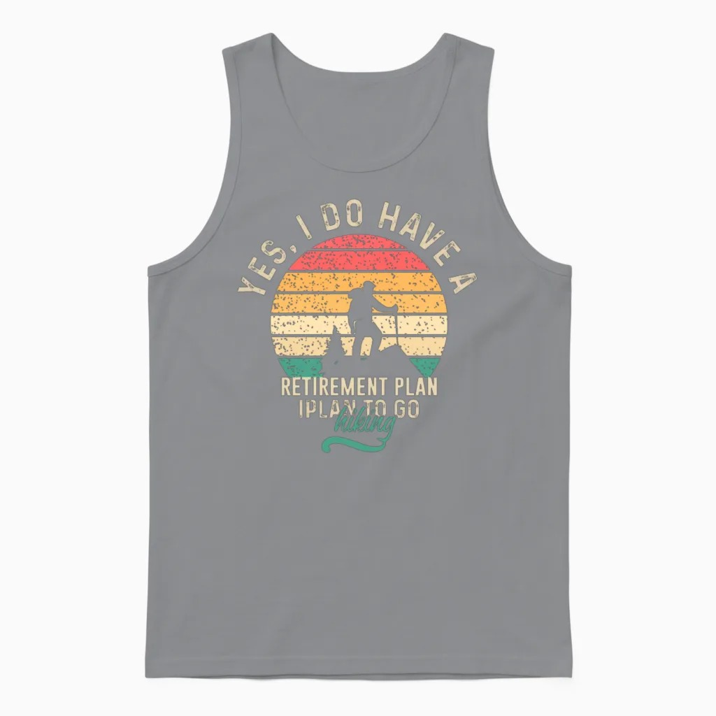 I Plan to Go Hiking & Outdoors Unisex Tank Top in Sport Grey