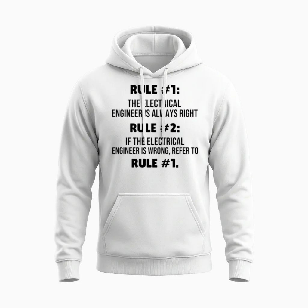 Electrical Engineering Gifts Electrical Engineer Unisex Hoodie in White