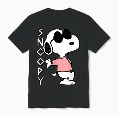 Peanuts - Snoopy Joe Cool Unisex T-Shirt - Black