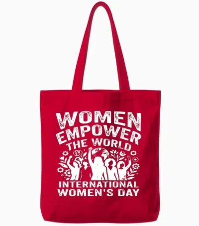 Women's Day - Women Empower the World Tote Bags - Red