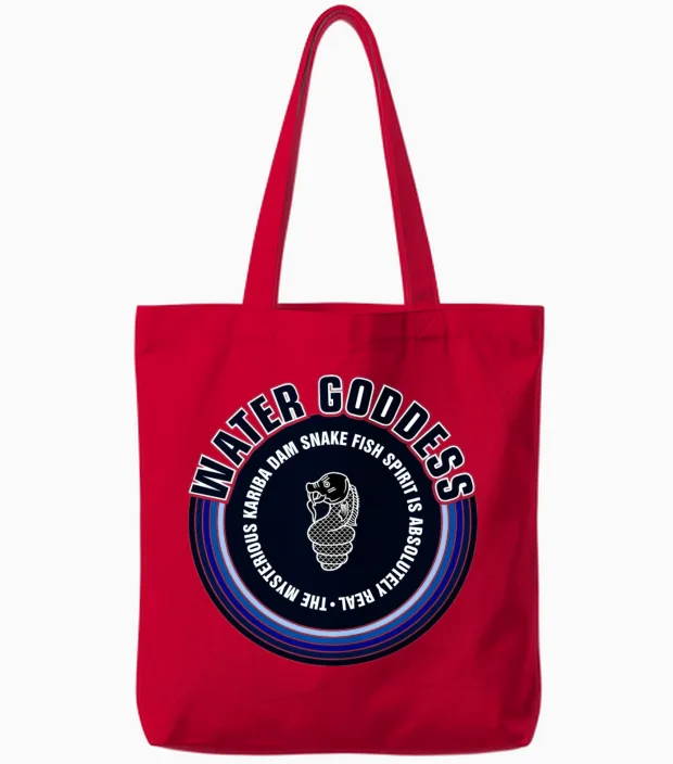 Nyaminyami Water Goddess Swag Tote Bags in Red