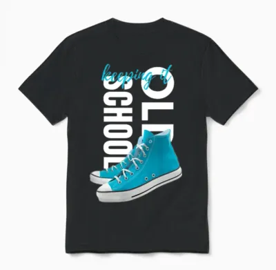 Keeping It Old School, Retro Sneakers Unisex T-Shirt - Black