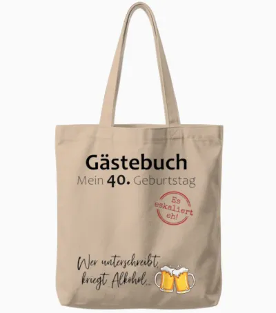 40. Geburtstag Mann Frau 40 Jahre Deko 1986 Geschenk Lustig Tote Bags - Natural