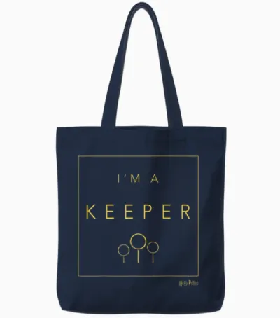 Harry Potter Quidditch I'm a Keeper Tote Bags - Navy