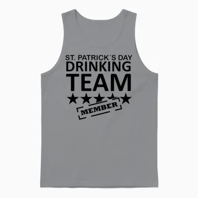 St. Patrick´s Day Drinking Team Member Unisex Tank Top - Sport Grey