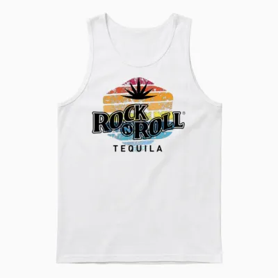 Rock N Roll Tequila Fifth Collection Unisex Tank Top - White