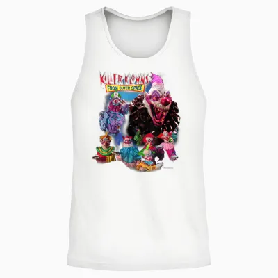 Killer Klowns from Outer Space Vintage Group Shot Unisex Tank Top - White