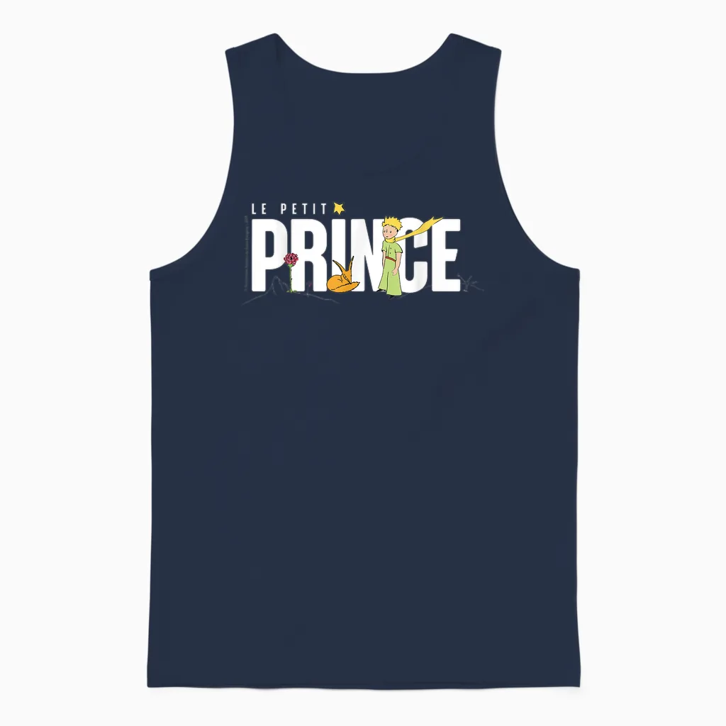 Le Petit Prince Classic Story Art Design T-Shirt, Black, S Unisex Tank Top in Navy