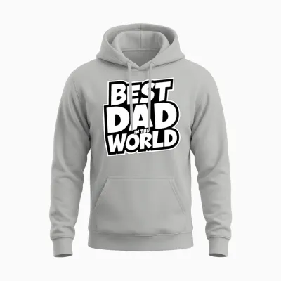 Father's Day the Best Dad in the World Unisex Hoodie - Ash