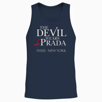 Devil Wears Prada Logo Paris Unisex Tank Top - Navy