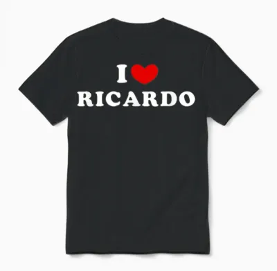 I Love Ricardo, J'aime Ricardo T-Shirt, Black, S Unisex T-Shirt - Black