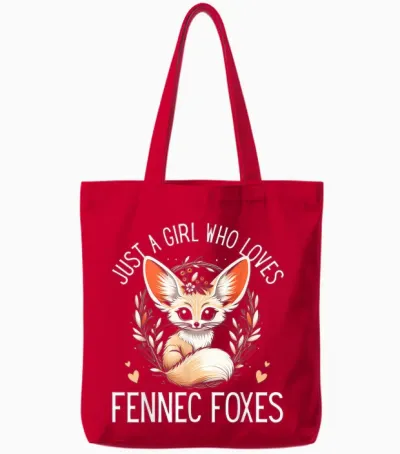 Juste Une Fille Qui Aime Fennec Foxes Lover Fennec Fox Art Fox Tote Bags - Red