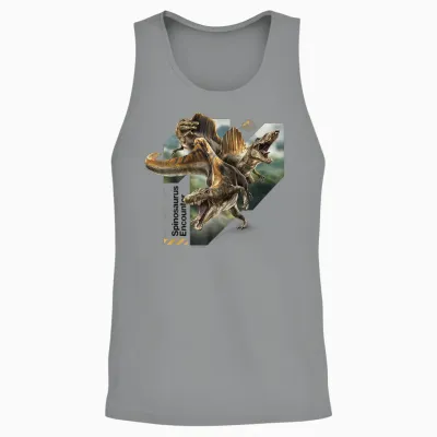 Jurassic World Rebirth Spinosaurus Hunting T-Shirt, Black, S Unisex Tank Top - Sport Grey