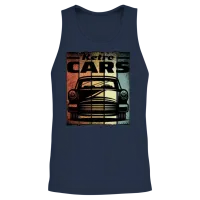 Classic Car Retro 80s Cars & Muscle Unisex Tank Top - Navy – 2