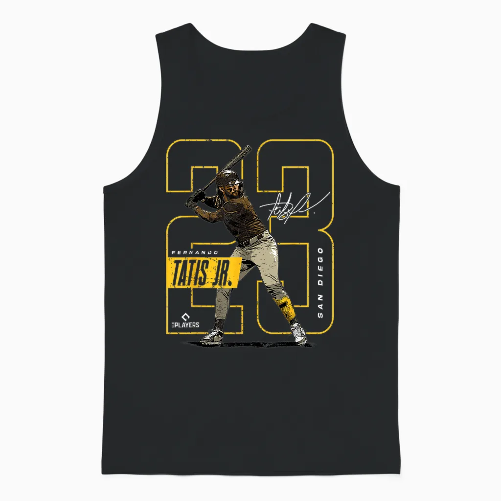 License Champs Fernando Tatis Jr | San Diego Mlb Player League | Mlbtat4037 T-Shirt, Small, Brown Unisex Tank Top in Black