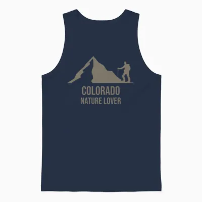 Colorado Day Hikes | Colorado Hiking Unisex Tank Top - Navy