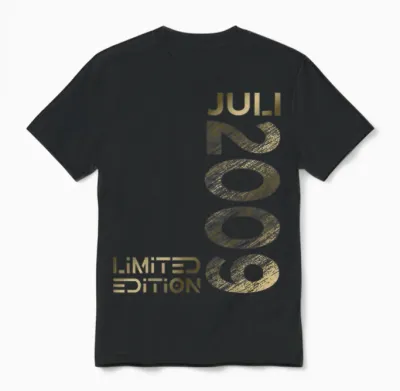 Limited Edition Juli 2009 Junge Mädchen 17. Geburtstag Unisex T-Shirt - Black