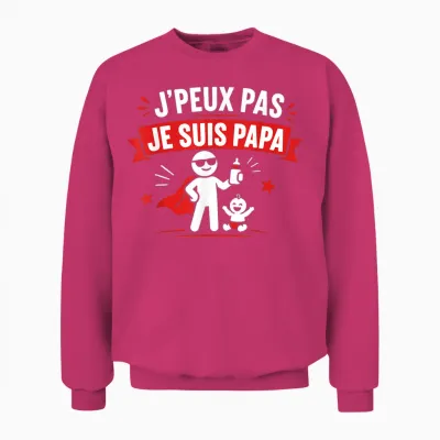 Humour Jeune Père Naissance Bébé J'peux Pas Je Suis Papa Unisex Sweatshirt - Heliconia