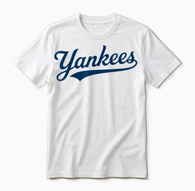 Yankees Vintage Retro Style Tee, Classic 70s & 80s Yankees Unisex T-Shirt in White