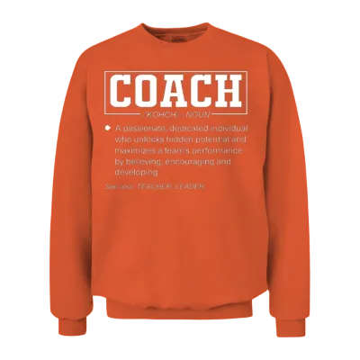 Coach Gift Funny Coach's Sports Unisex Sweatshirt - Orange
