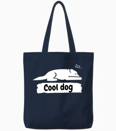 Dog Tshirts Tote Bags - Navy