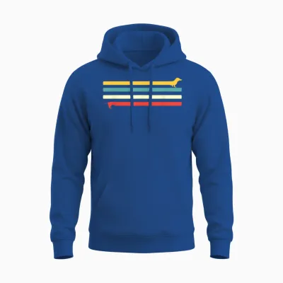 Dackel Retro Rauhaardackel Hunde Unisex Hoodie - Royal