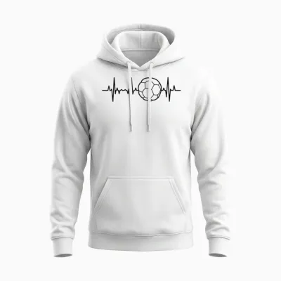 Ballon De Handball Ecg Heartline Joueur De Handball équipe Unisex Hoodie - White