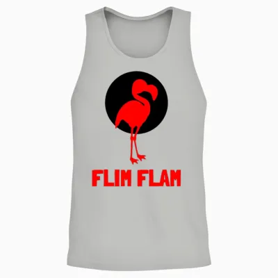 Flam Flim Flam Flamingo Unisex Tank Top - Ash