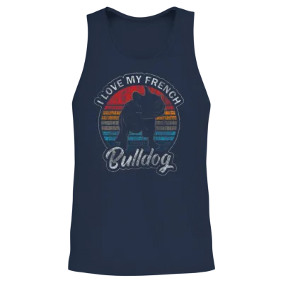 Dog Bulldog Dog Owner Mistress Unisex Tank Top - Navy