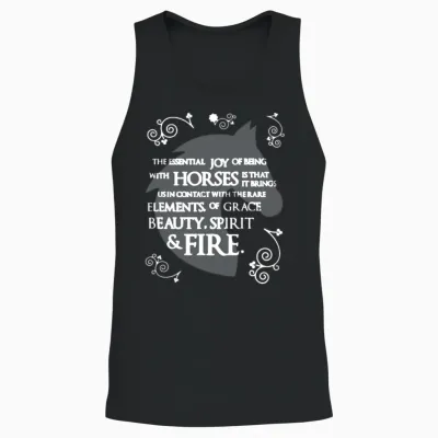 Horse Unisex Tank Top - Black