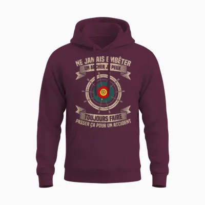 Amateur Archery Bow Hunter Archer Arrow Hunting T-Shirt, Black, S Unisex Hoodie - Maroon