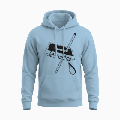 Tape with Pencil Funny Unisex Hoodie - Light Blue