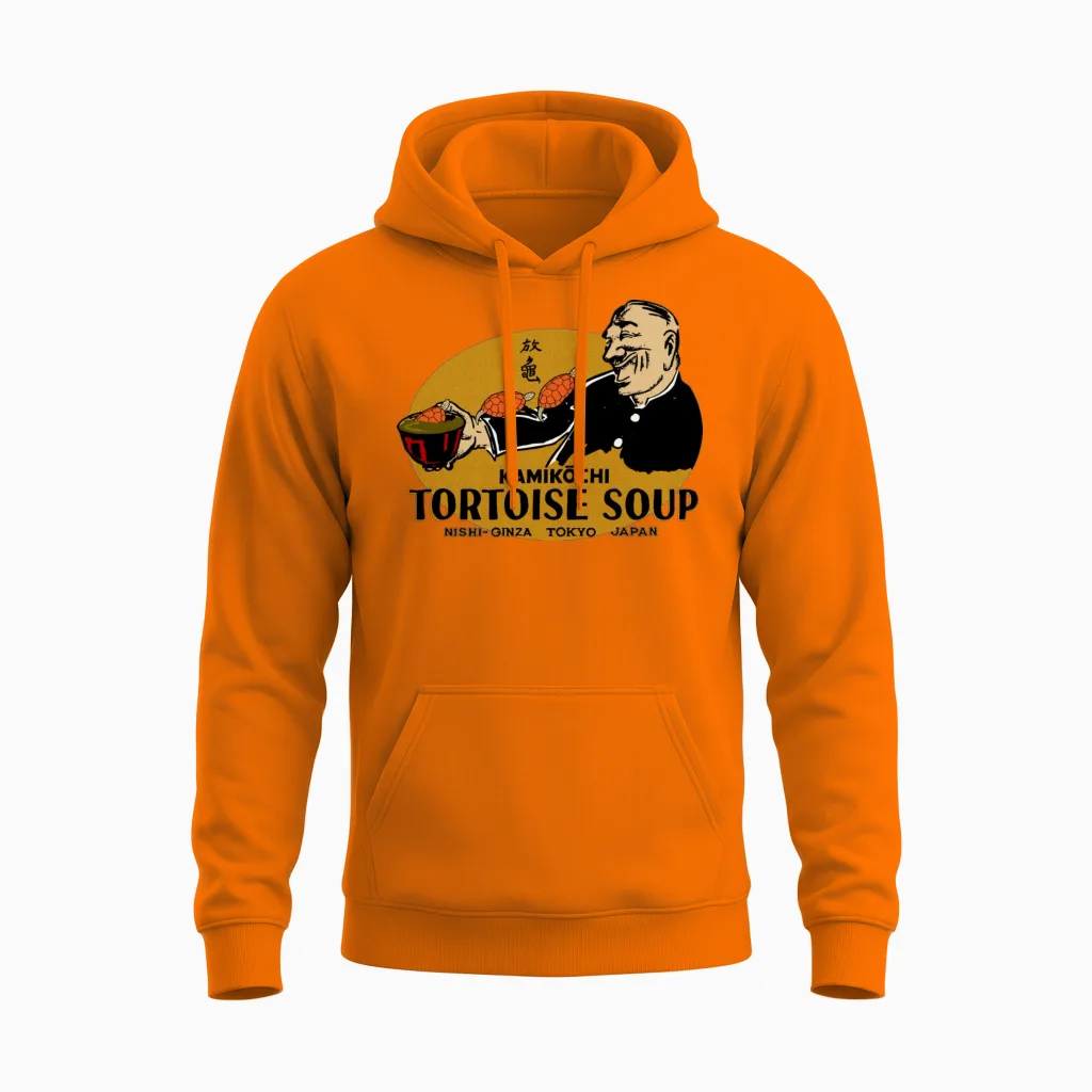 Vintage Tokyo Turtle Soup Reptiles & Exotics Gift Unisex Hoodie in Safety Orange