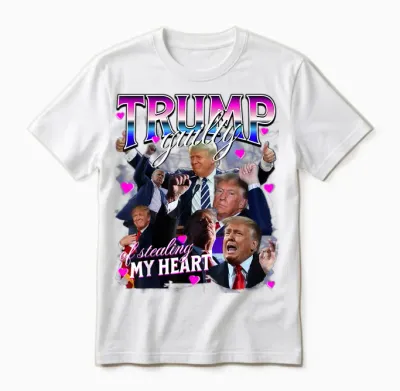 Schuldig, Mein Herz Gestohlen Zu Haben Pink Trump Trump Girl Valentines Unisex T-Shirt - White