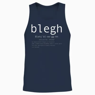 Blegh Definition Heavy Metal Head Metalcore Funny Metalfan Unisex Tank Top - Navy