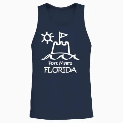 Fort Myers Florida Sandcastle Souvenirs Gifts Unisex Tank Top - Navy