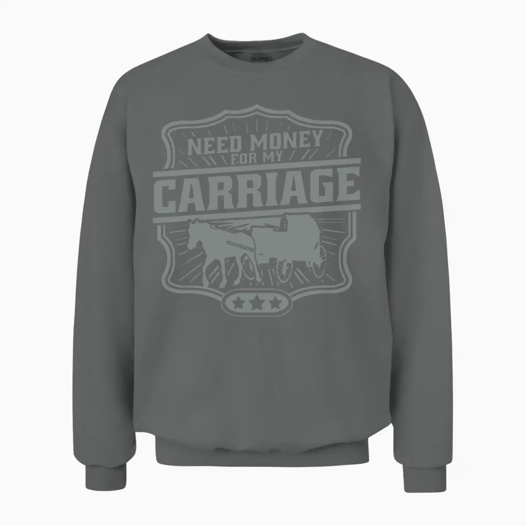 Coachmen Horse Carriage Coachman Unisex Sweatshirt in Graphite Heather