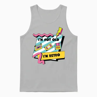 90s Retro Unisex Tank Top - Ash