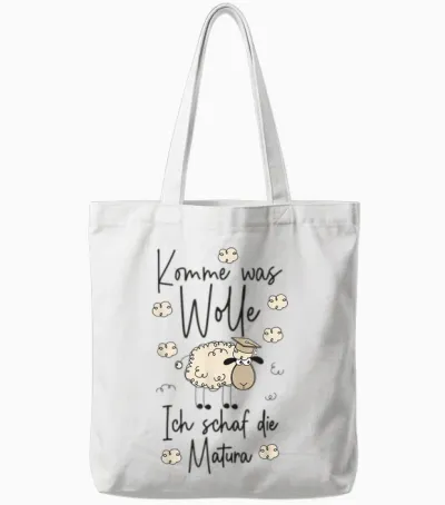 Abschluss 2026 Komme Was Wolle Ich Schaf Die Matura 2026 Tote Bags - White