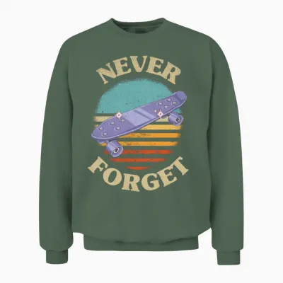 Retro Skateboard Unisex Sweatshirt - Military Green