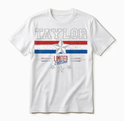 Taylor Name Custom Taylor Birthday Unisex T-Shirt - White