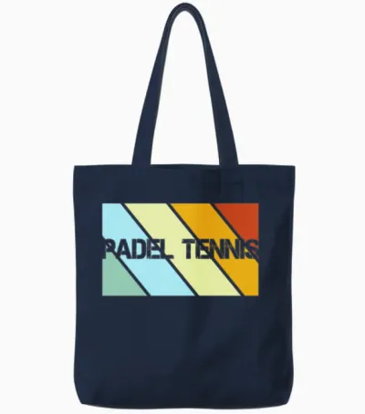 Padel Tennis Retro Tote Bags - Navy
