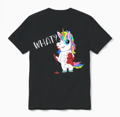 Funny Unicorn Gift Unisex T-Shirt - Black