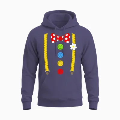 Clown Costume Braces Fancy Dress Carnival Unisex Hoodie - Heather Sport Dark Navy